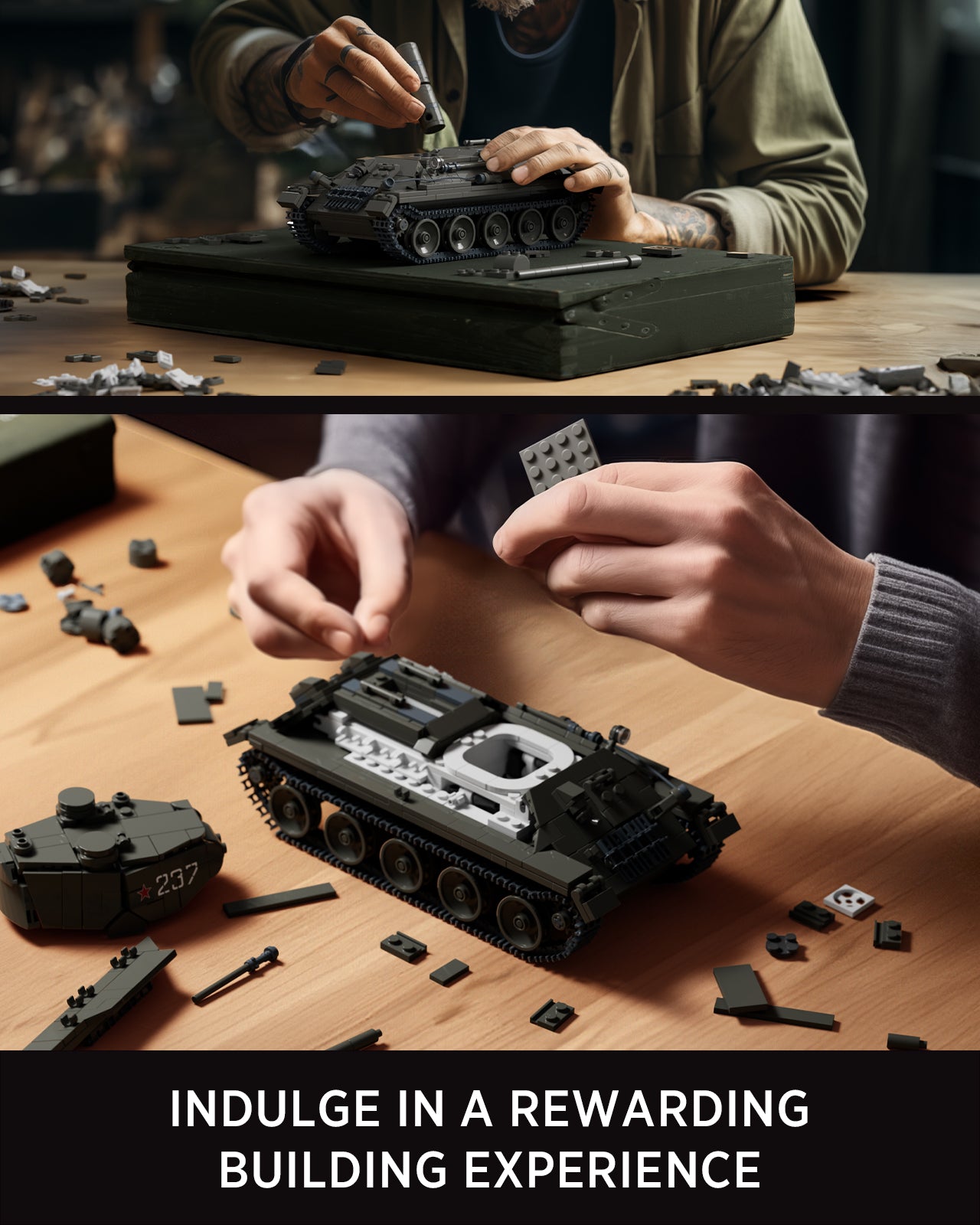 Nifeliz T34 Tank bouwset - Militair schaalmodel