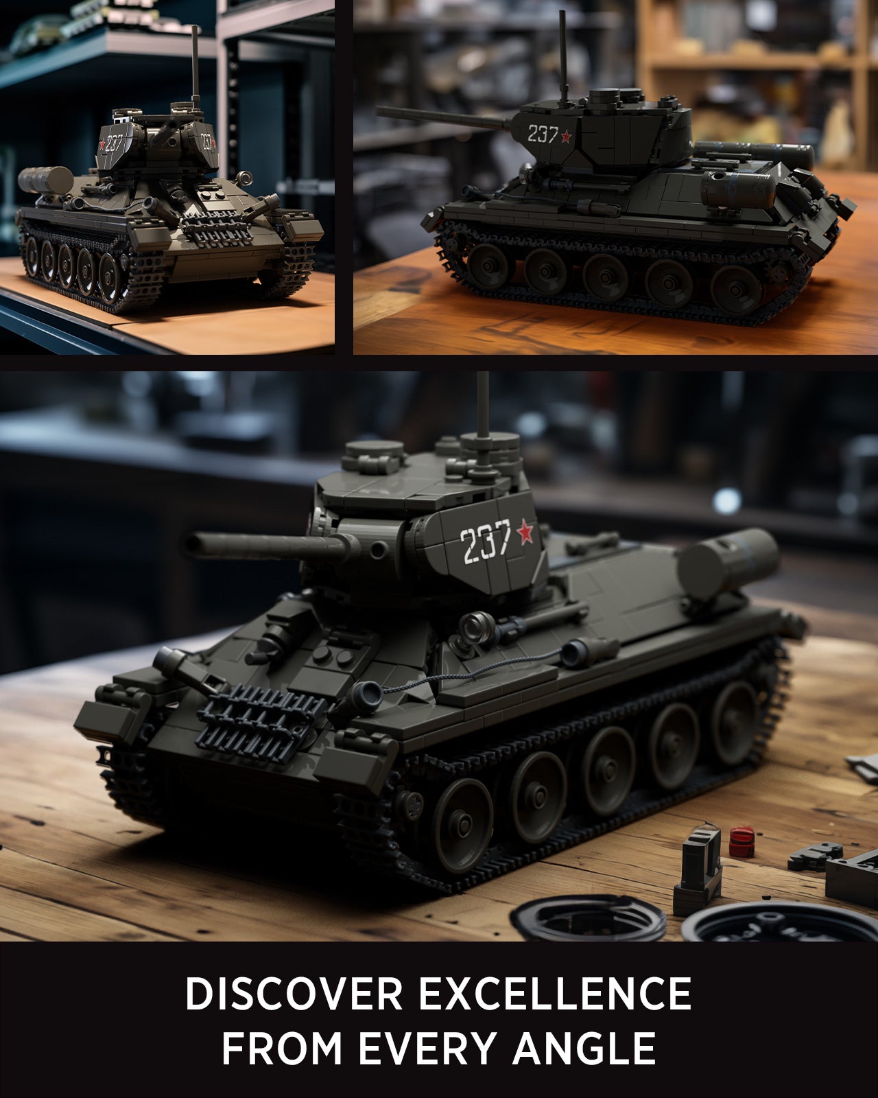 Nifeliz T34 Tank bouwset - Militair schaalmodel