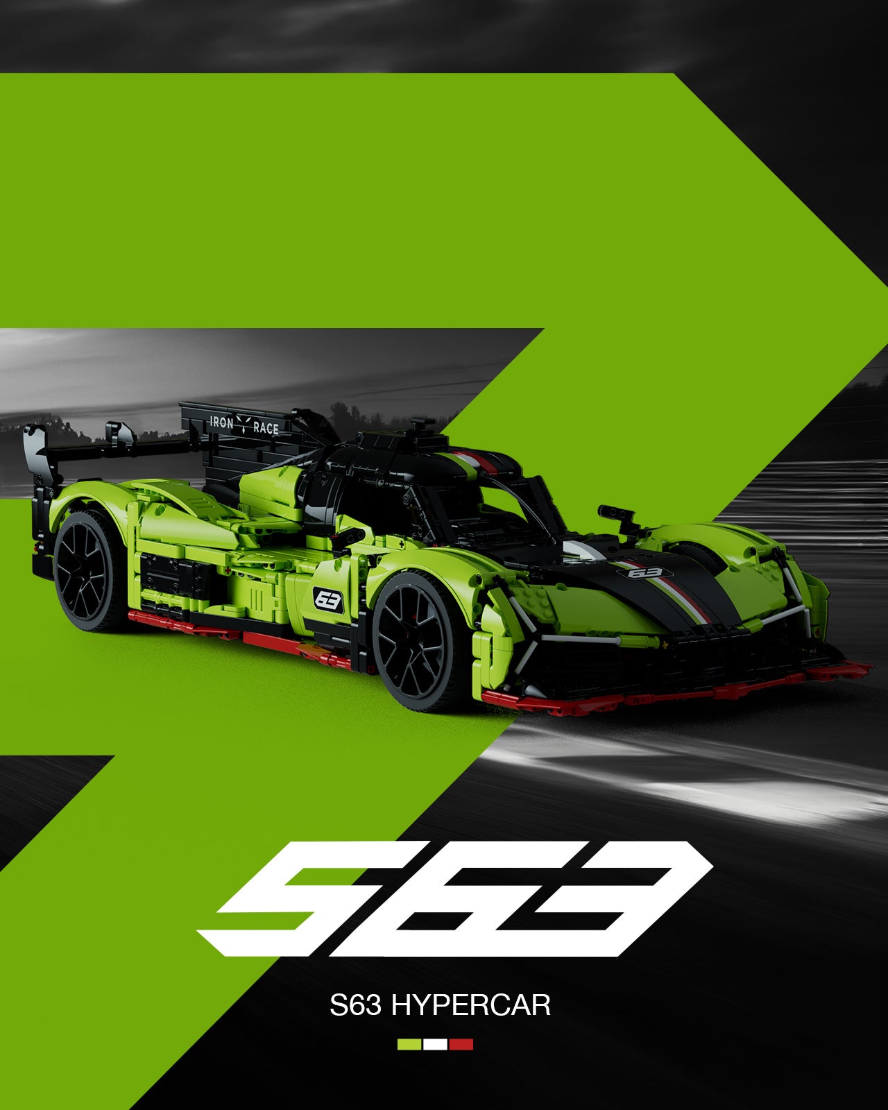 Nifeliz S63 schaaldmodel Hypercar - Technic bouwset 1:8