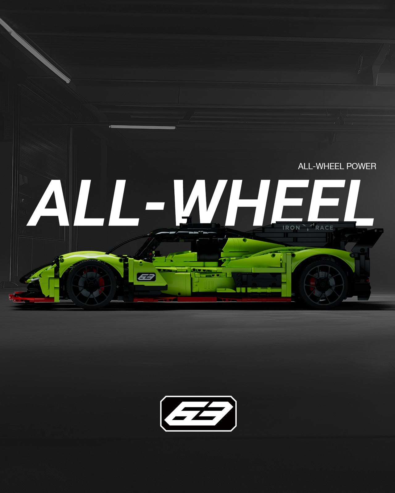 Nifeliz S63 schaaldmodel Hypercar - Technic bouwset 1:8