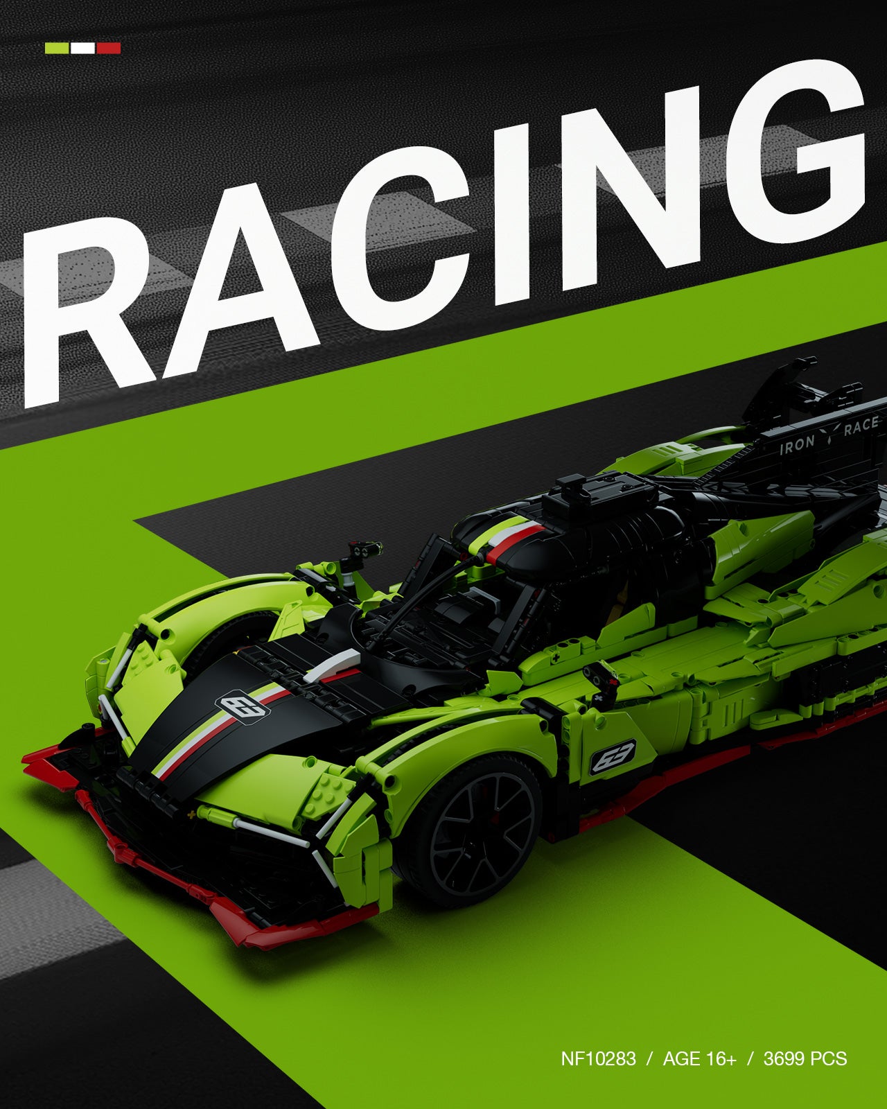 Nifeliz S63 schaaldmodel Hypercar - Technic bouwset 1:8