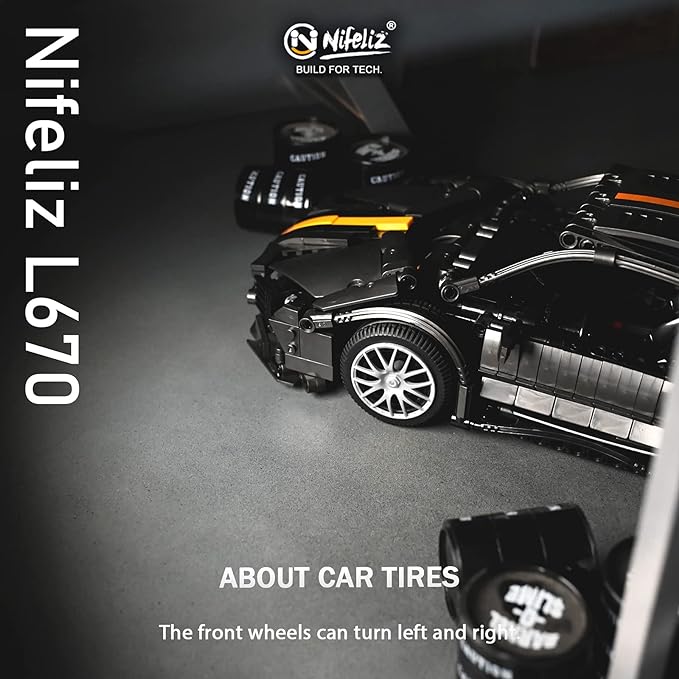 Nifeliz L670 schaalmodel Sportauto - Technic bouwset 1:14