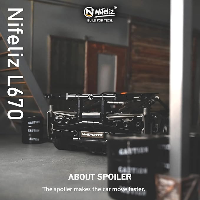 Nifeliz L670 schaalmodel Sportauto - Technic bouwset 1:14