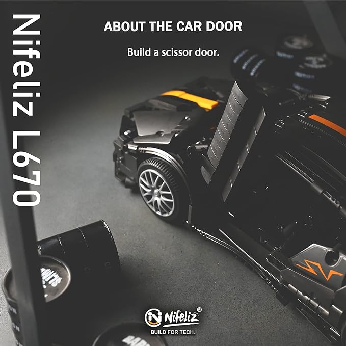 Nifeliz L670 schaalmodel Sportauto - Technic bouwset 1:14