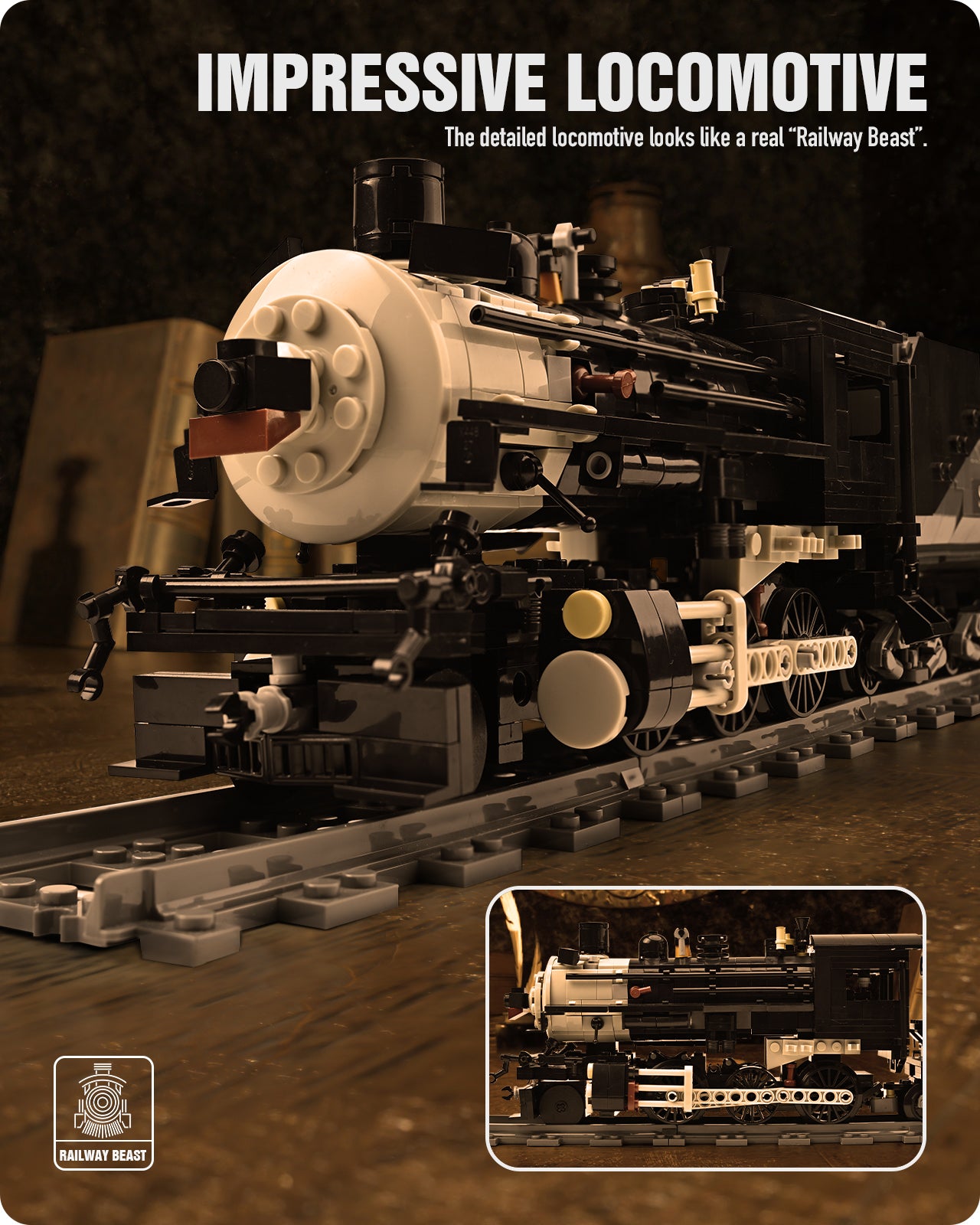Nifeliz CN5700 Stoomtrein bouwset - 1:38 schaalmodel