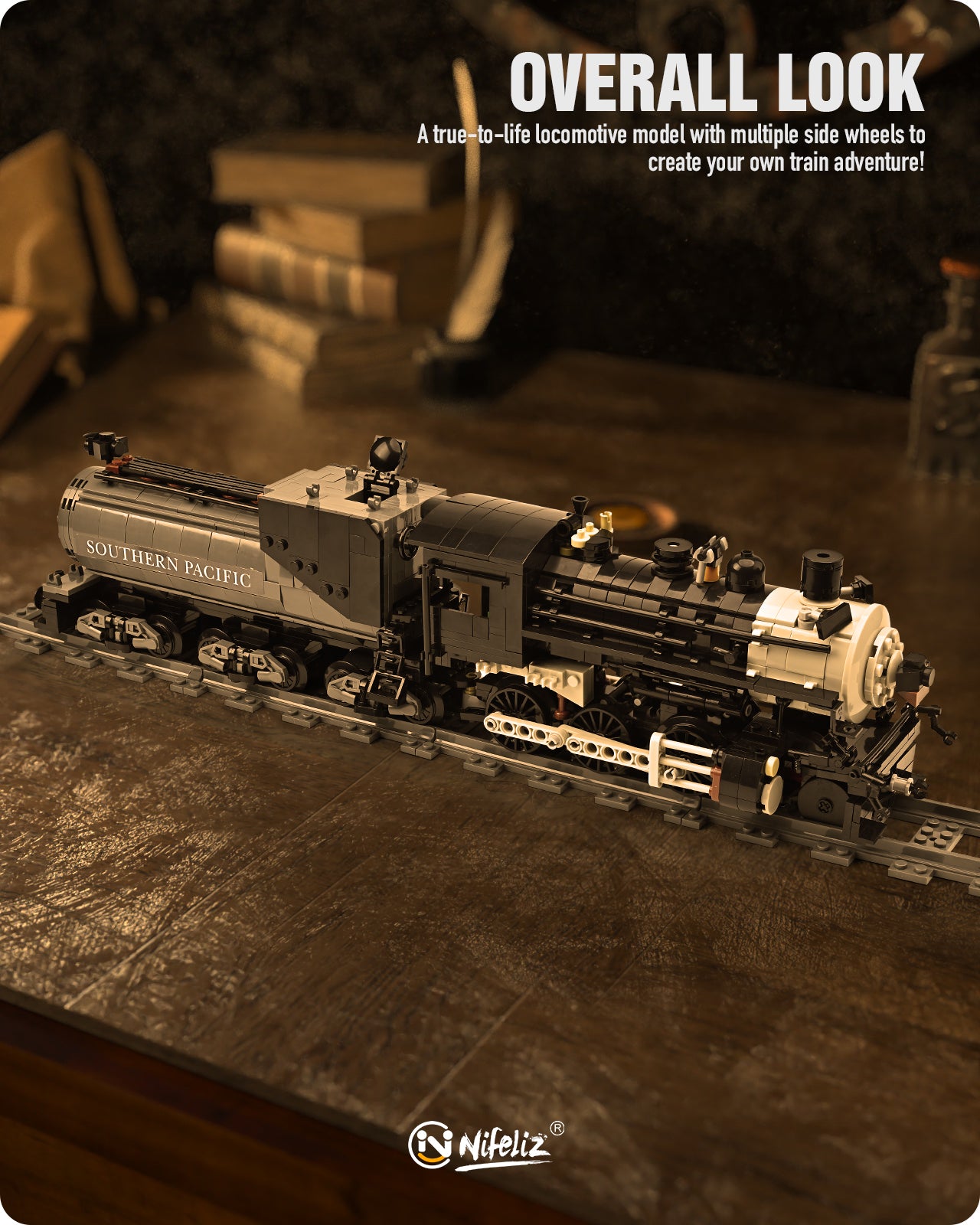 Nifeliz CN5700 Stoomtrein bouwset - 1:38 schaalmodel