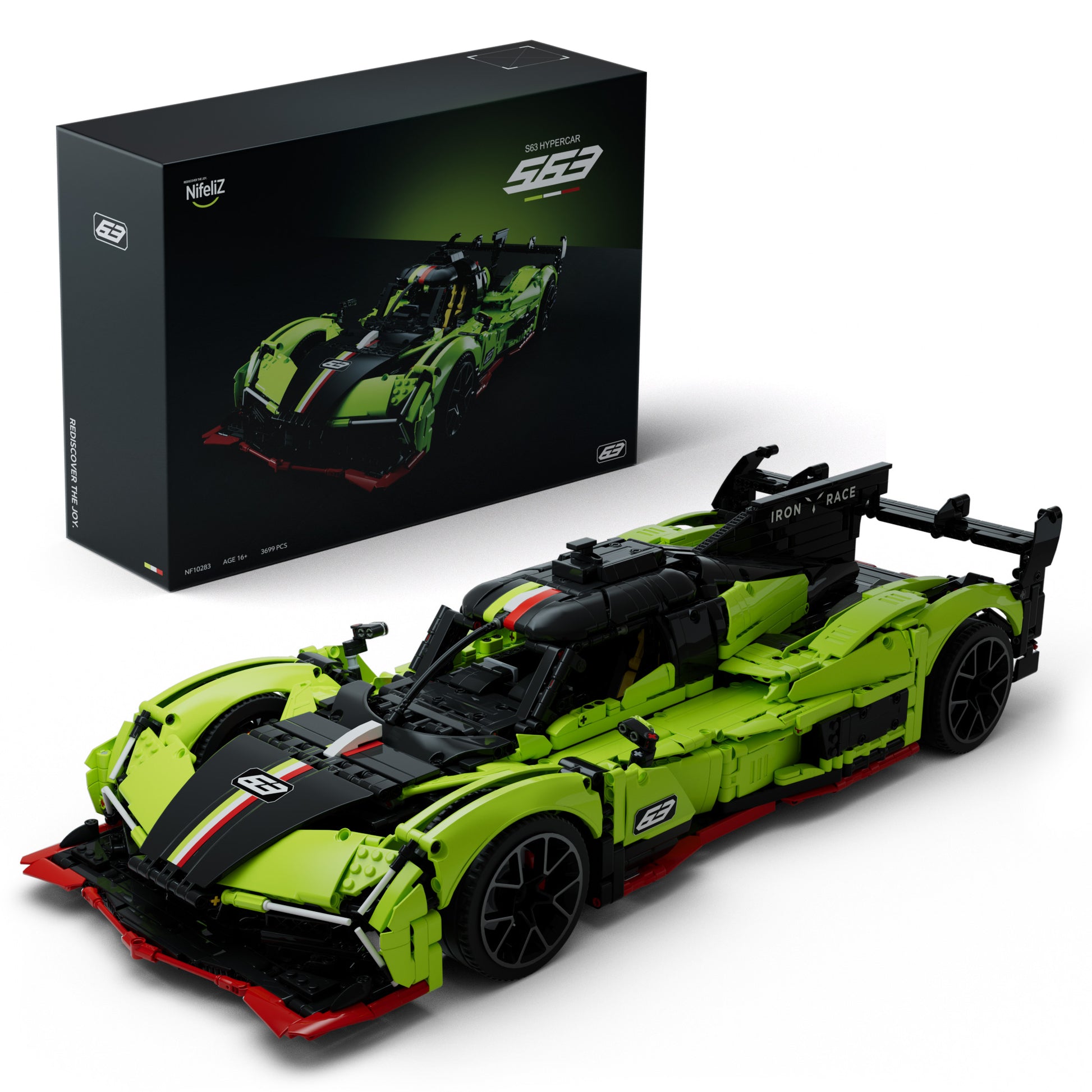 Nifeliz S63 schaaldmodel Hypercar - Technic bouwset 1:8