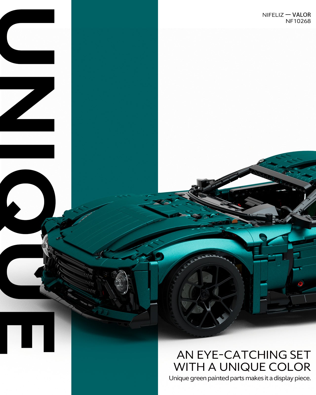 Nifeliz Valor schaalmodel Sportauto - Technic bouwset 1:8