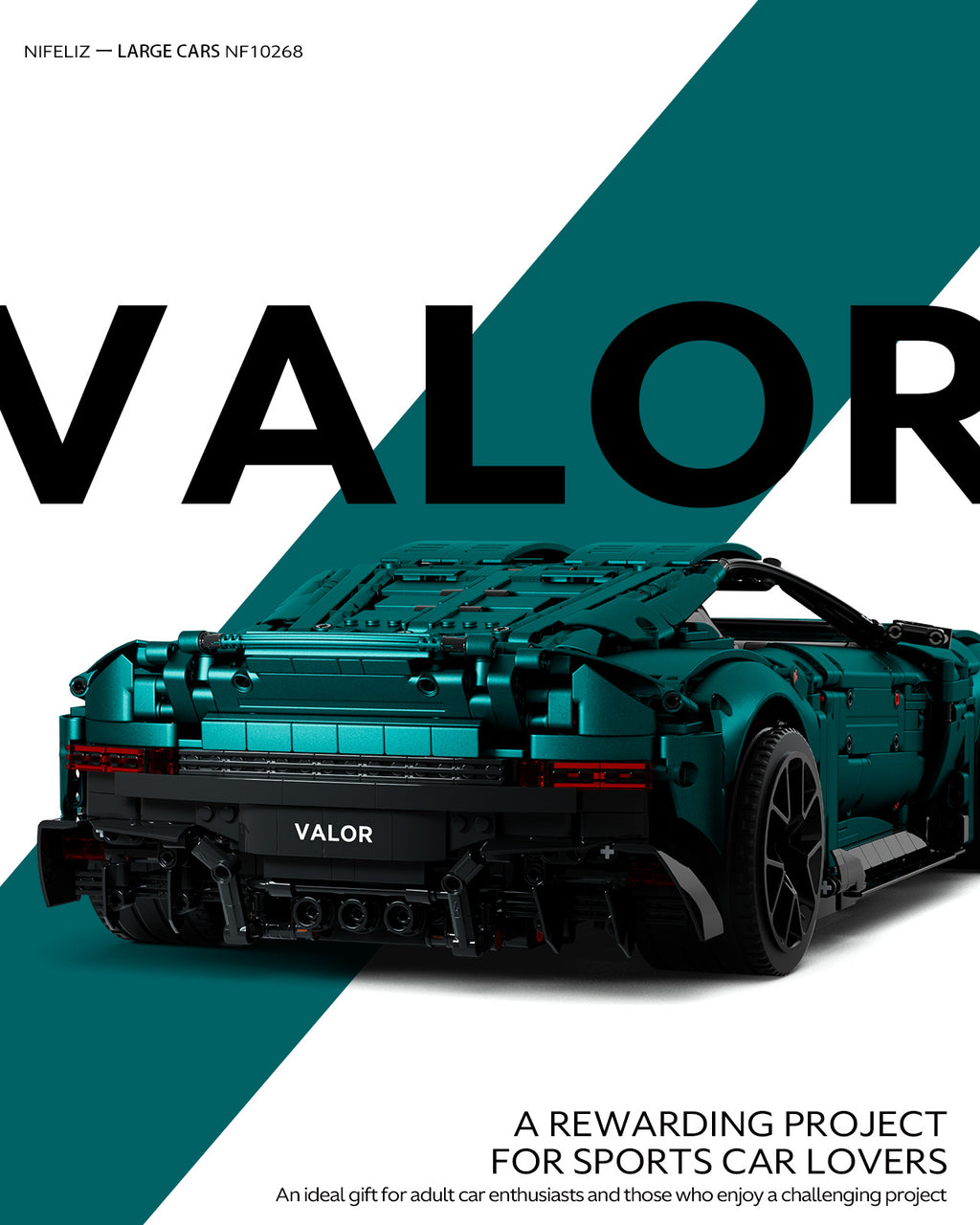 Nifeliz Valor schaalmodel Sportauto - Technic bouwset 1:8